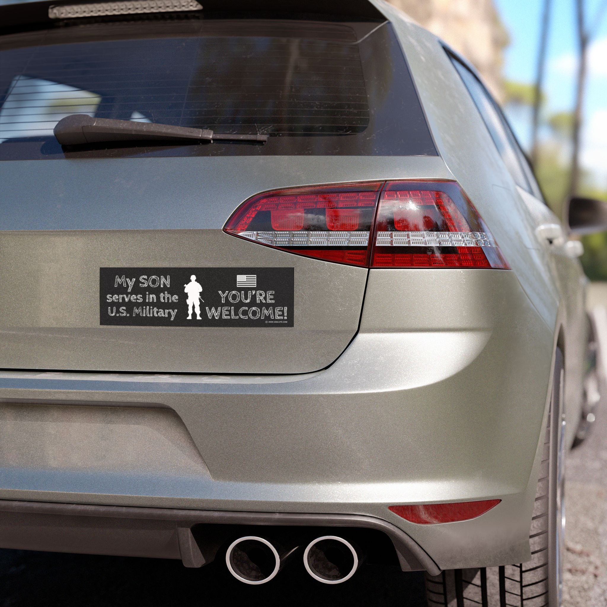 Car Magnet — “My Son Serves in the U.S. Military” Patriotic Bumper Sticker